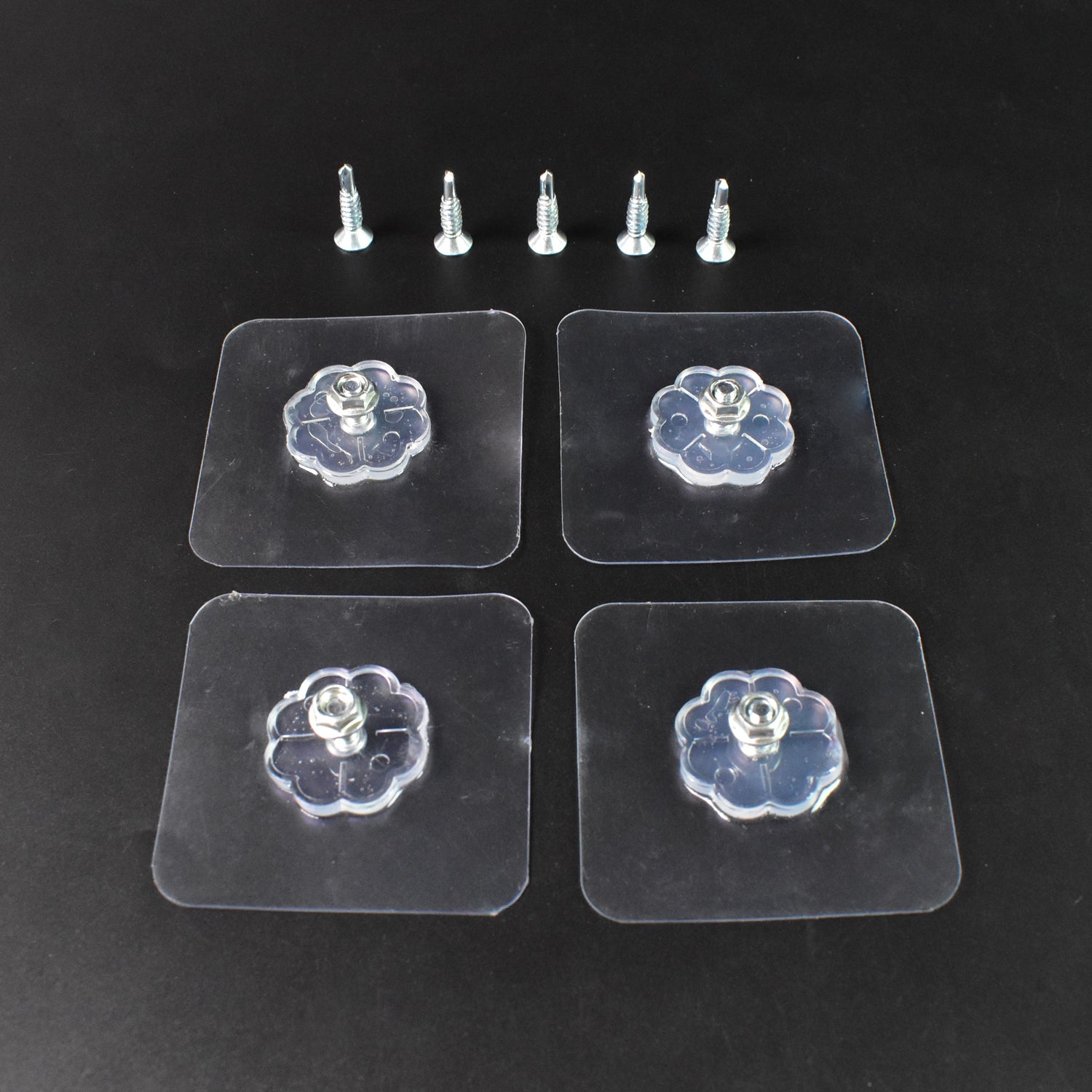 Self Adhesive Hooks Sticker  Screw Nut And Bolt Type (4 Pcs Set) Self Adhesive Hooks Sticker  Screw Nut And Bolt Type (4 Pcs Set)